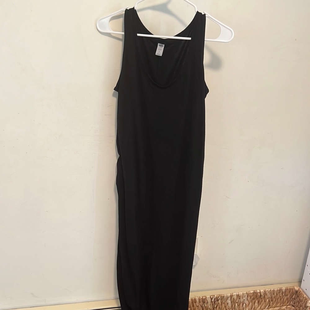 Black maxi maternity dress (SP)
